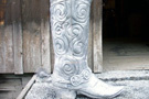 Aluminum Cowboy Boot Yard Art