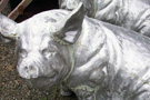 Aluminum Pig yard Art