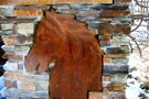 Rusted Masonry Horse Head