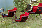 3 Red Sleighs