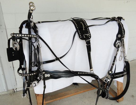 Driving Harness Bell White Metal Chrome 